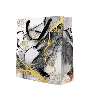 Darčeková taška premium stredná - Marble 20x10x25 cm